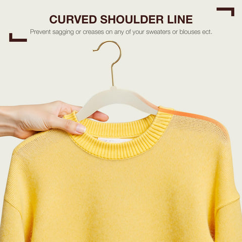 Korpai hanger with notches and curved shoulders protect straps.