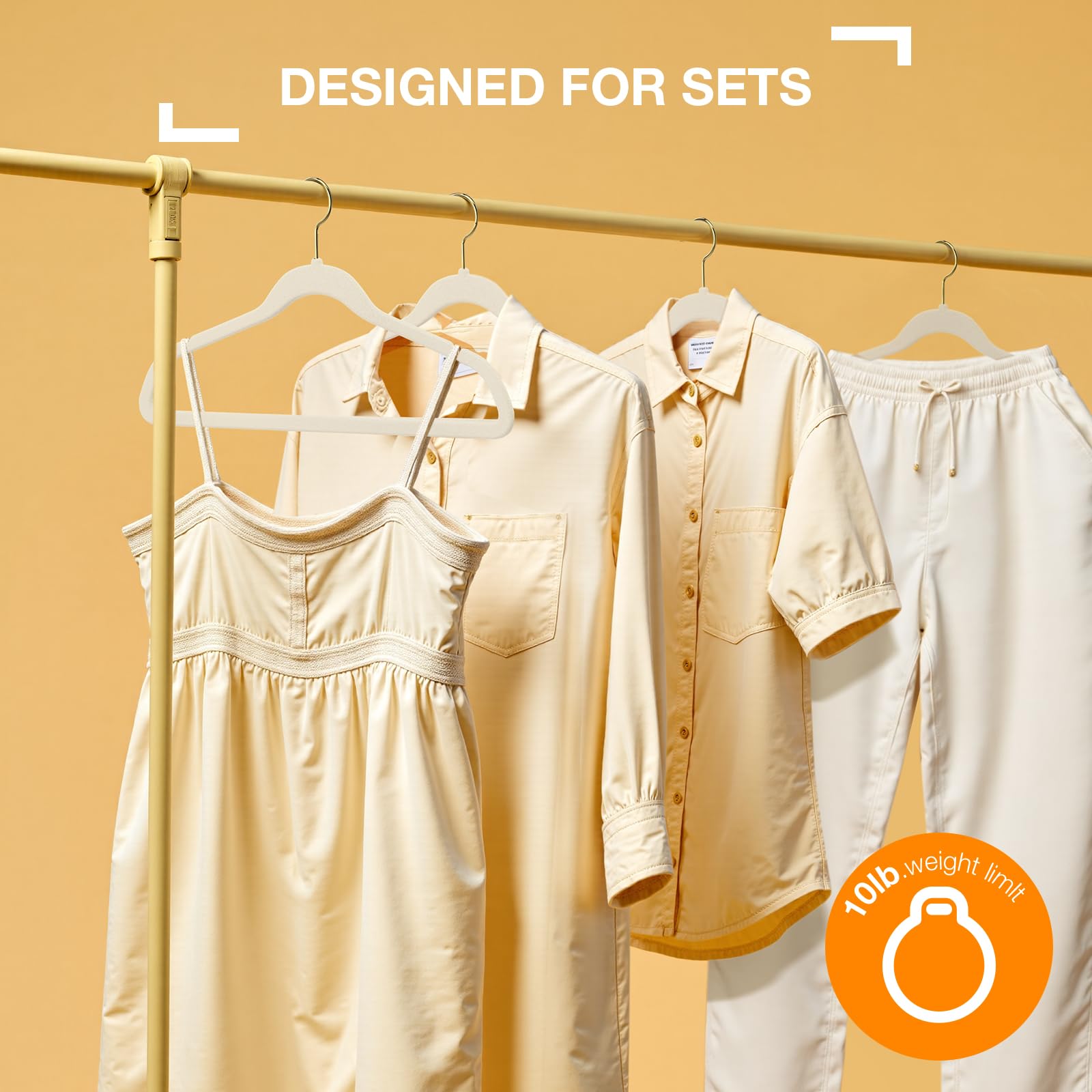 Korpai slim 0.2-inch profile keeps closets neat and uncluttered.