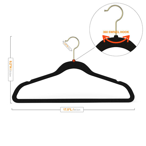 Korpai non-slip velvet hangers prevent slipping and creasing on tops.