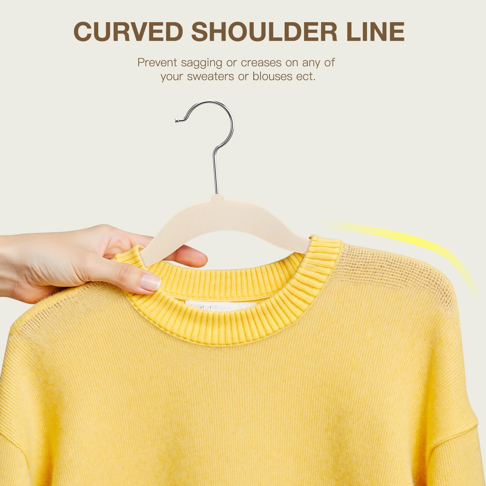 Notches for straps prevent slipping on delicate garments during daily use.