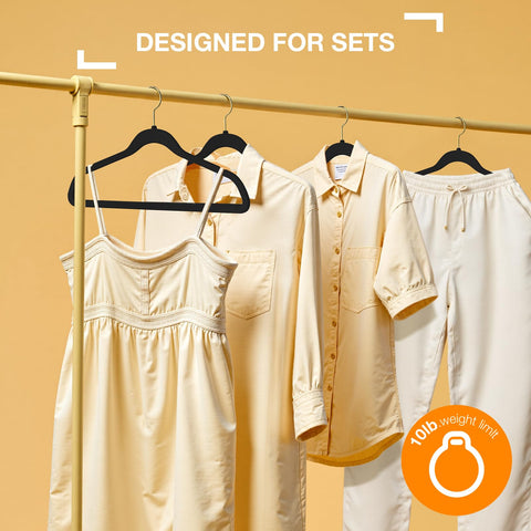 Korpai versatile hangers suit suits, skirts, and dresses for coordinated outfits.