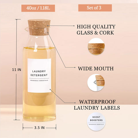 KOSKIMER set includes waterproof labels for easy organization in moist spaces.