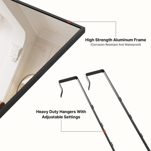 Kosmonia easy 30 seconds install door mirror saves setup time and effort.