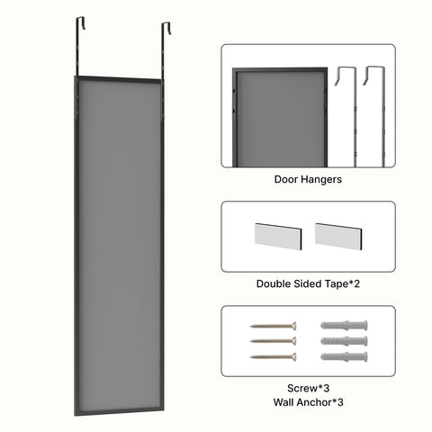 Kosmonia space-saving door mirror blends with bedrooms and closets.