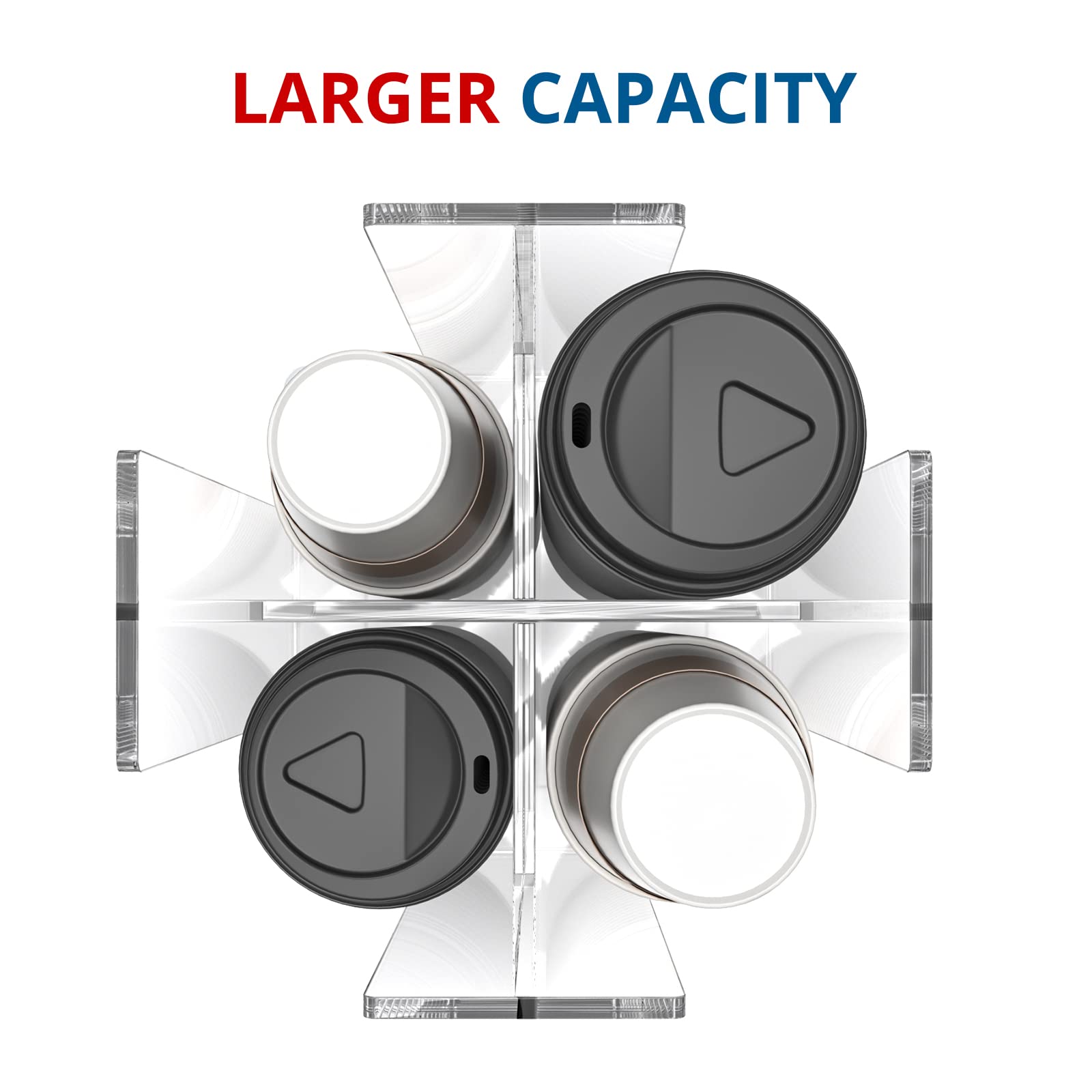 KOTEMON corner display on countertop shows corner-friendly footprint for clutter-free surfaces.