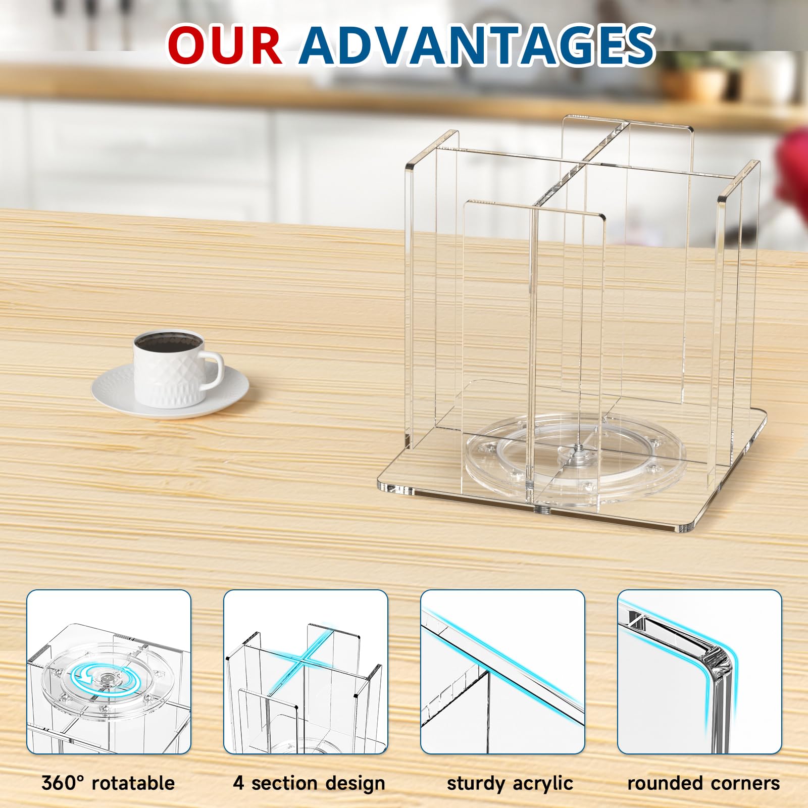 KOTEMON large-capacity dispenser interior supports 4–12 oz cups and lids.