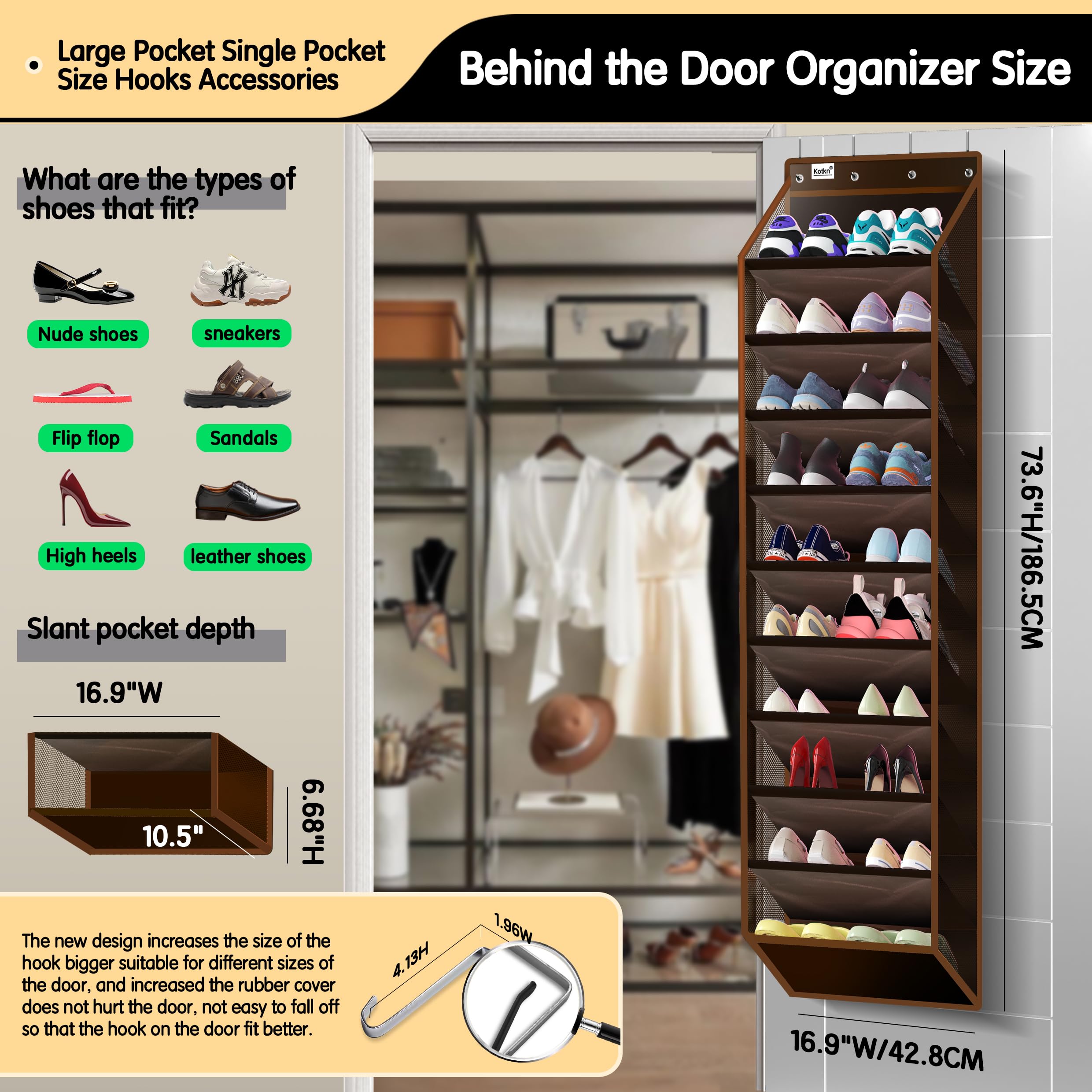 Kotkn 10-tier system highlighting breathable 180D hex mesh sides for fresh footwear.