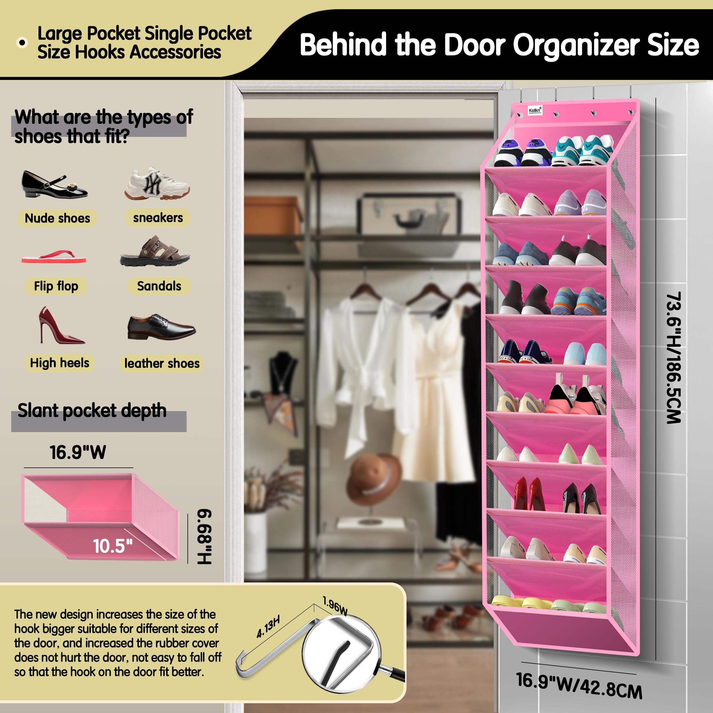 Kotkn hex mesh sides provide breathable, dust-resistant visibility for shoes.