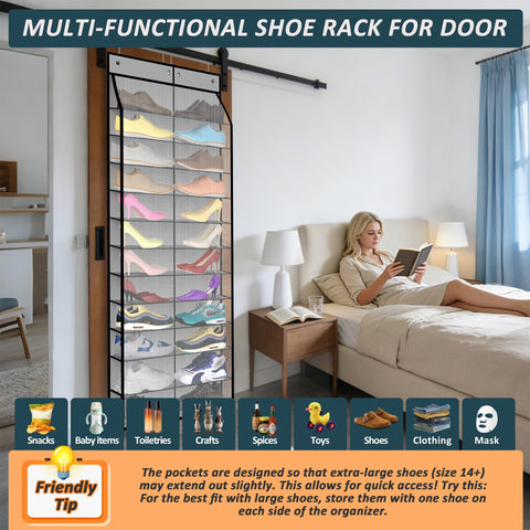 Kotkn double-sided design doubles storage on any standard door.