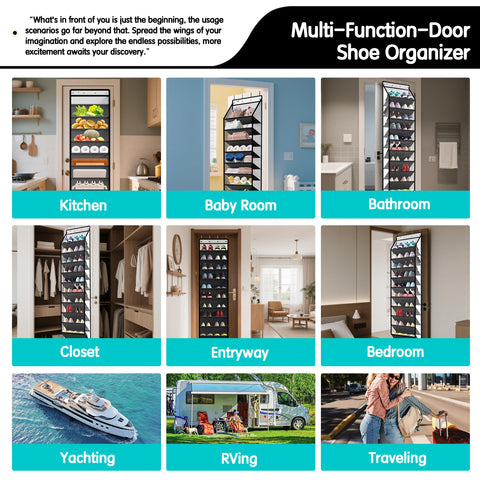 Kotkn tool-free assembly for quick setup on most doors.