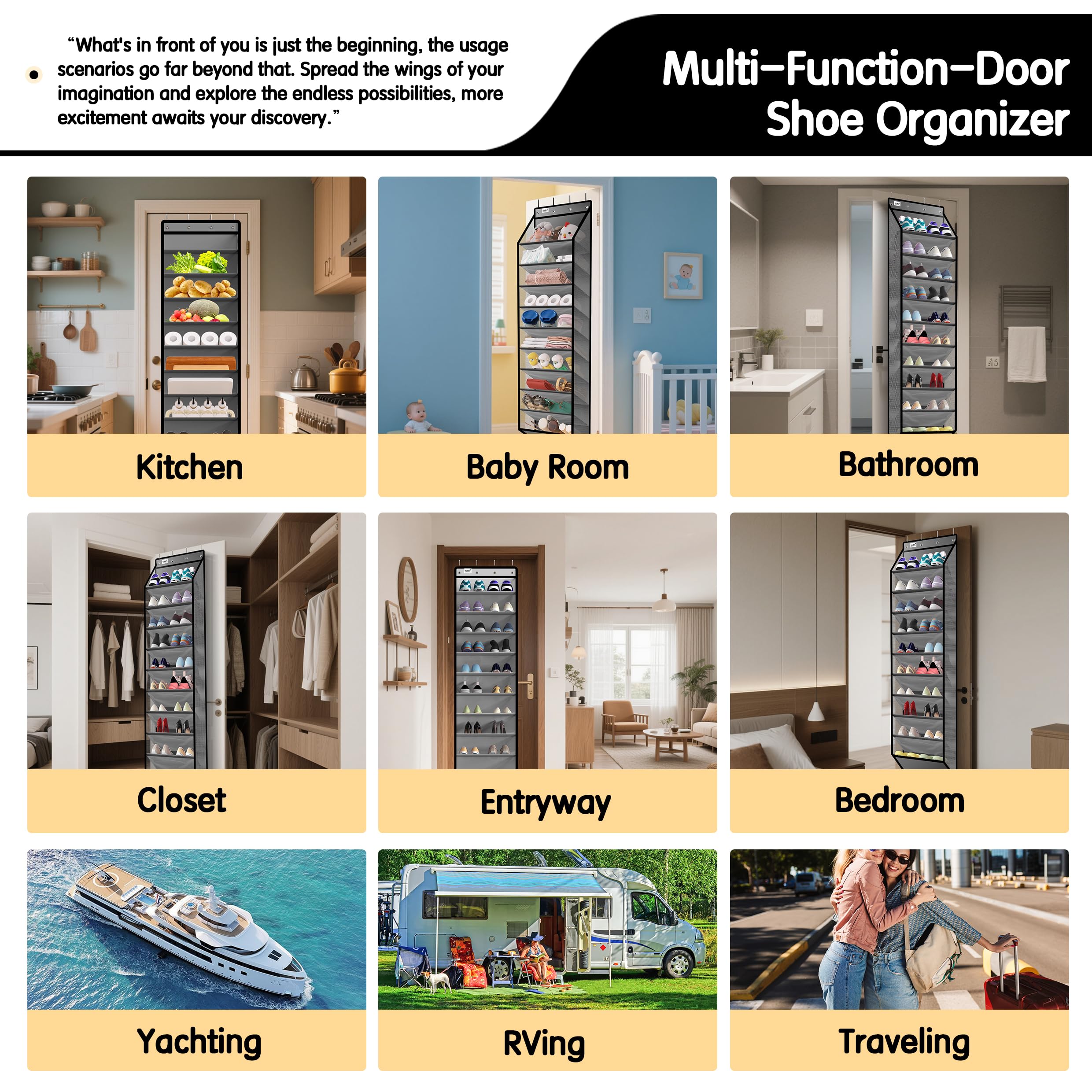 Kotkn vertical storage saves closet space for clothes or gear.