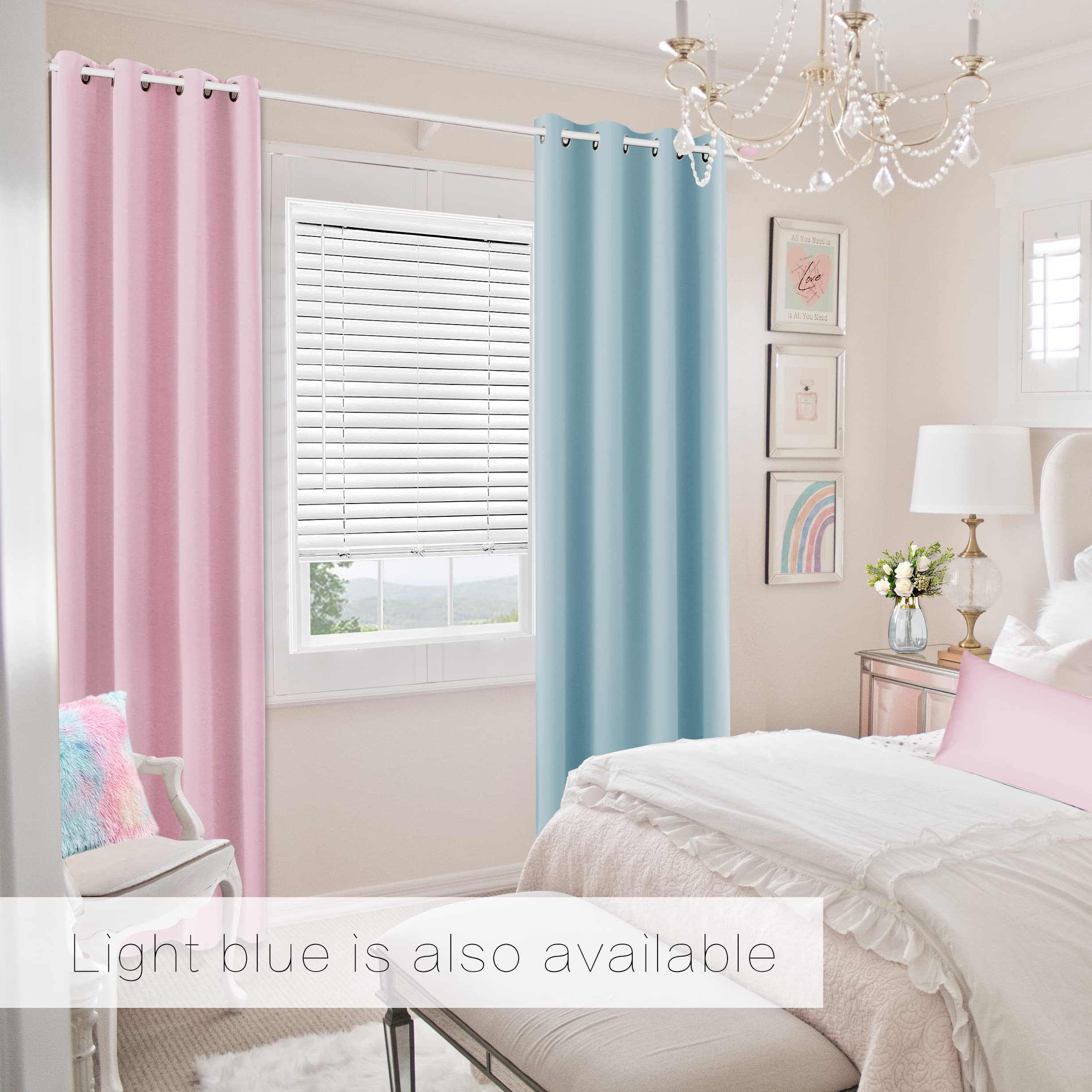 KOUFALL princess blackout curtains for kids keeps daylight at bay during naps