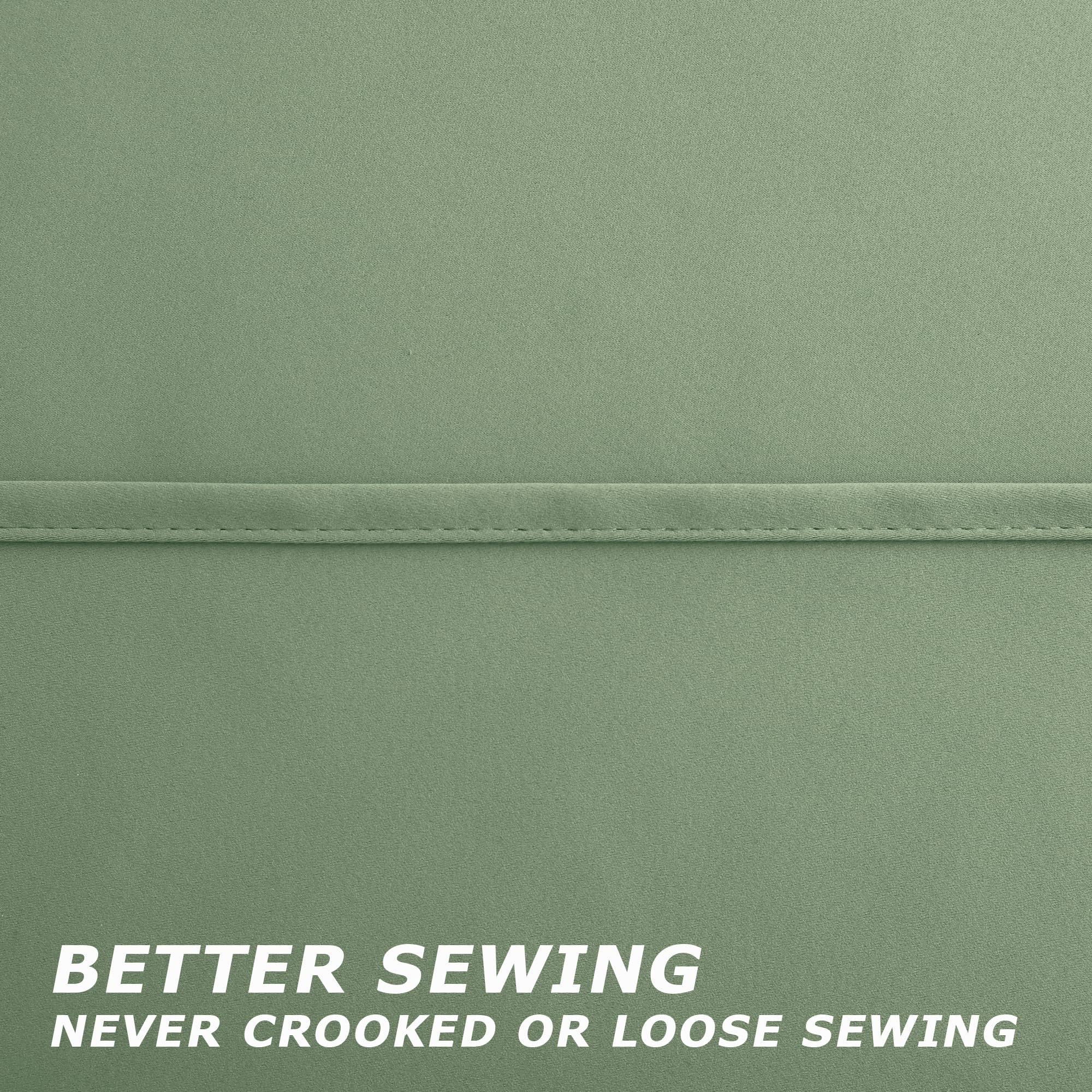 KOUFALL Sage Green blackout curtain panel paired with cottage-style decor.