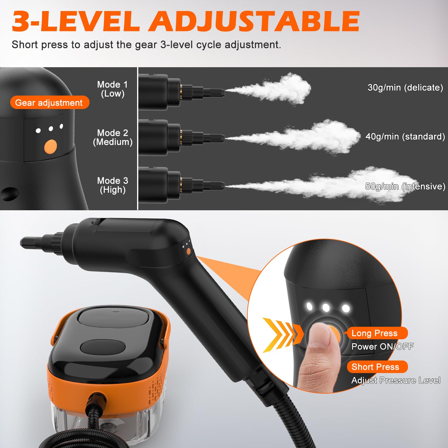 Koutop steam cleaner 16-detailing-kit for car and home tasks
