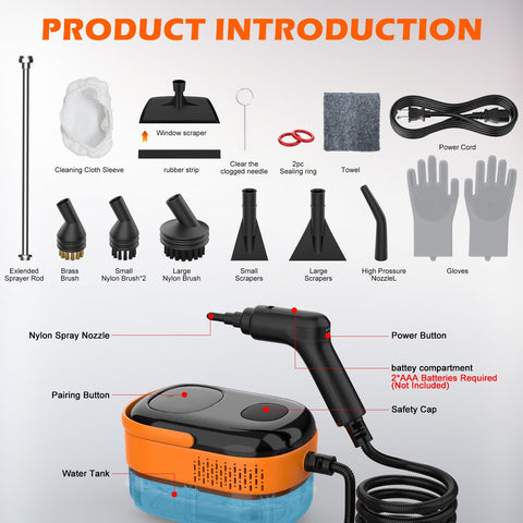 Koutop steam cleaner chemical-free cleaning with water only