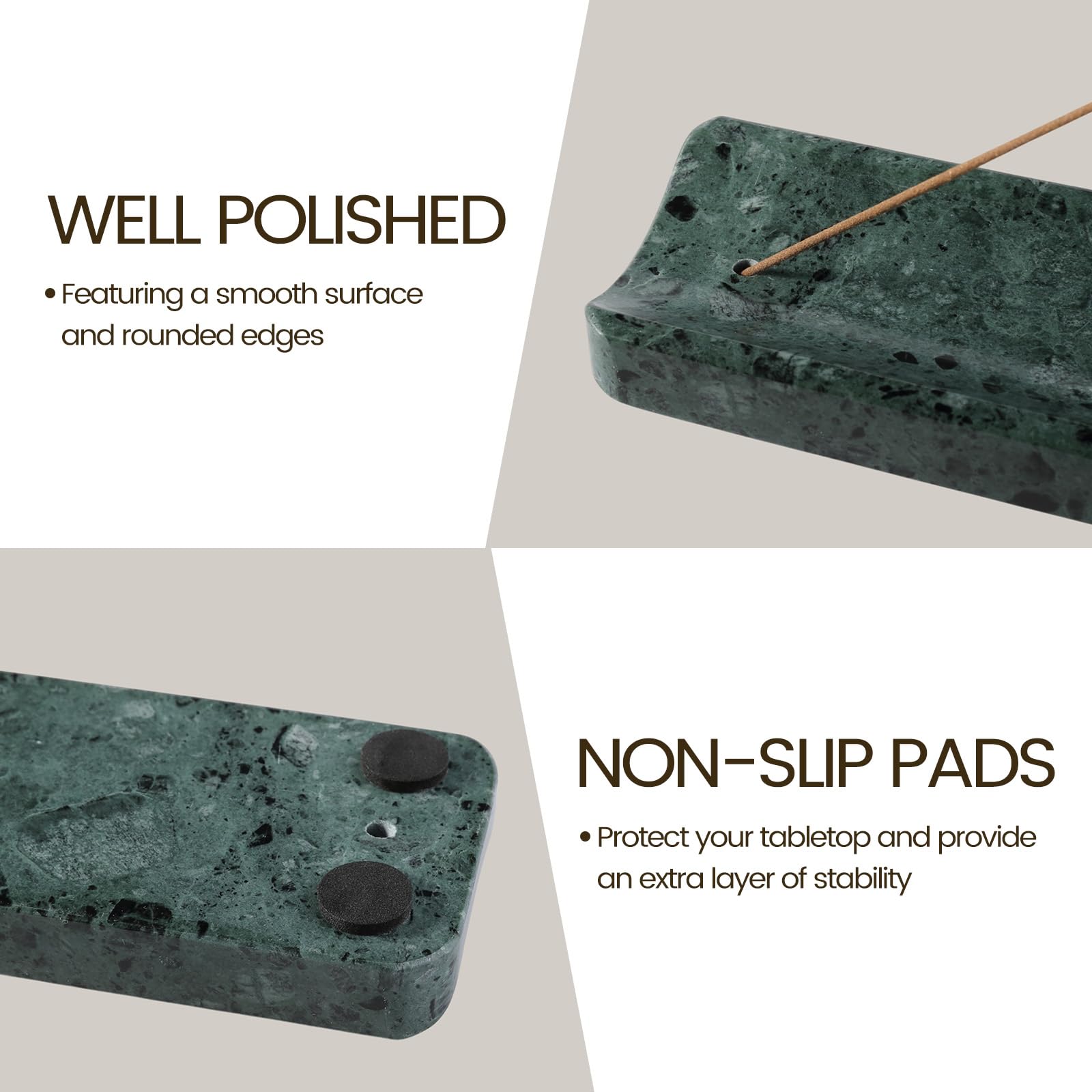 Koville ash-catcher incense holder groove traps ashes neatly