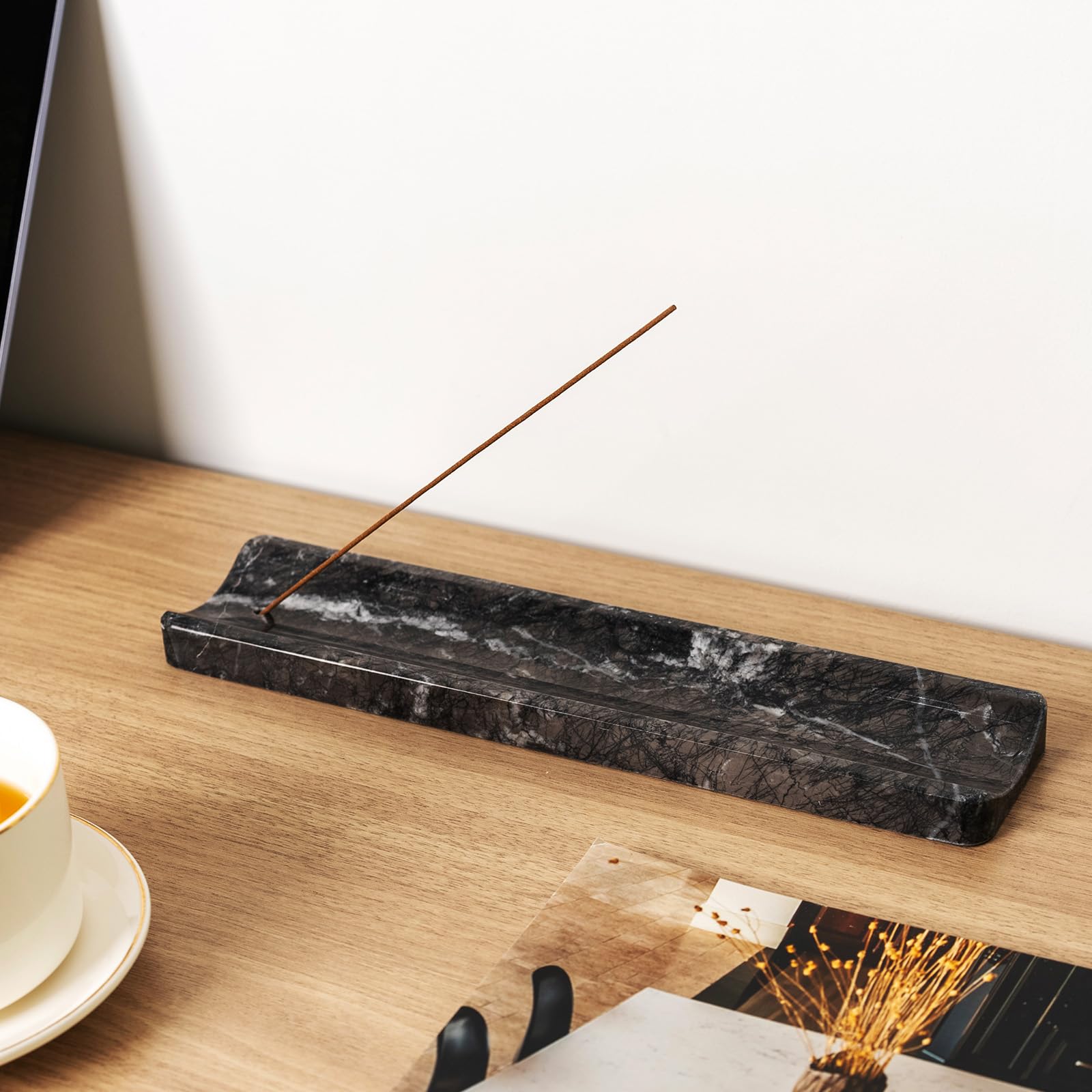 Koville marble incense holder makes a thoughtful gift for relaxation spaces.