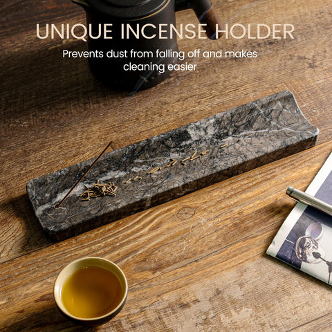 Koville handmade marble incense holder crafted by artisans for unique home decor.