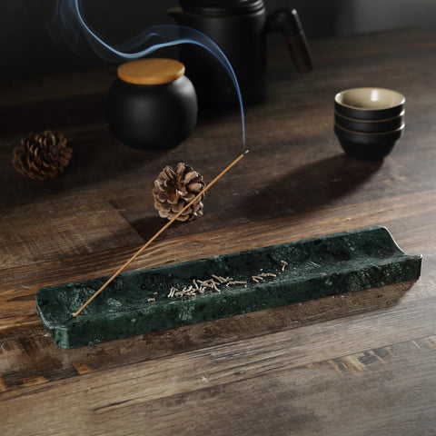 Koville Marble Incense Holder with natural marble texture enhances home decor