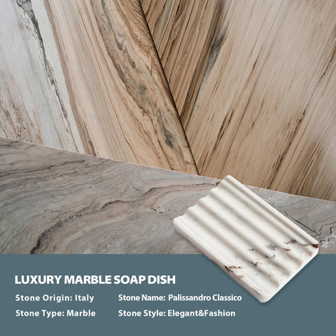 Koville marble soap dish non slip base protects surfaces while soap stays put.