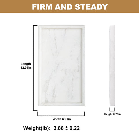 Koville marble tray jewelry storage display for organized vanity