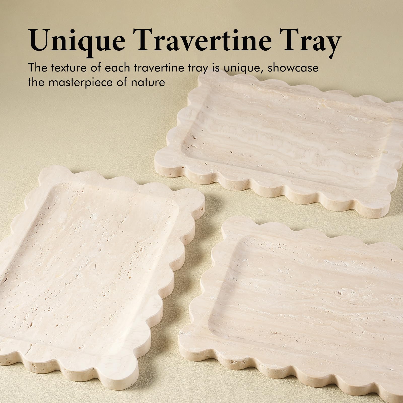Koville scalloped marble tray perfume arrangement adds a touch of luxury