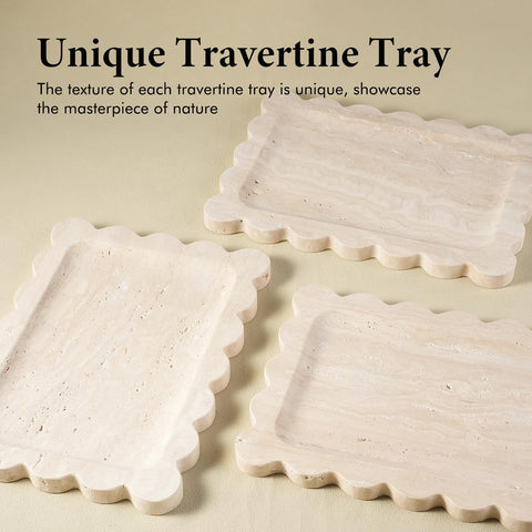 Koville scalloped marble tray perfume arrangement adds a touch of luxury