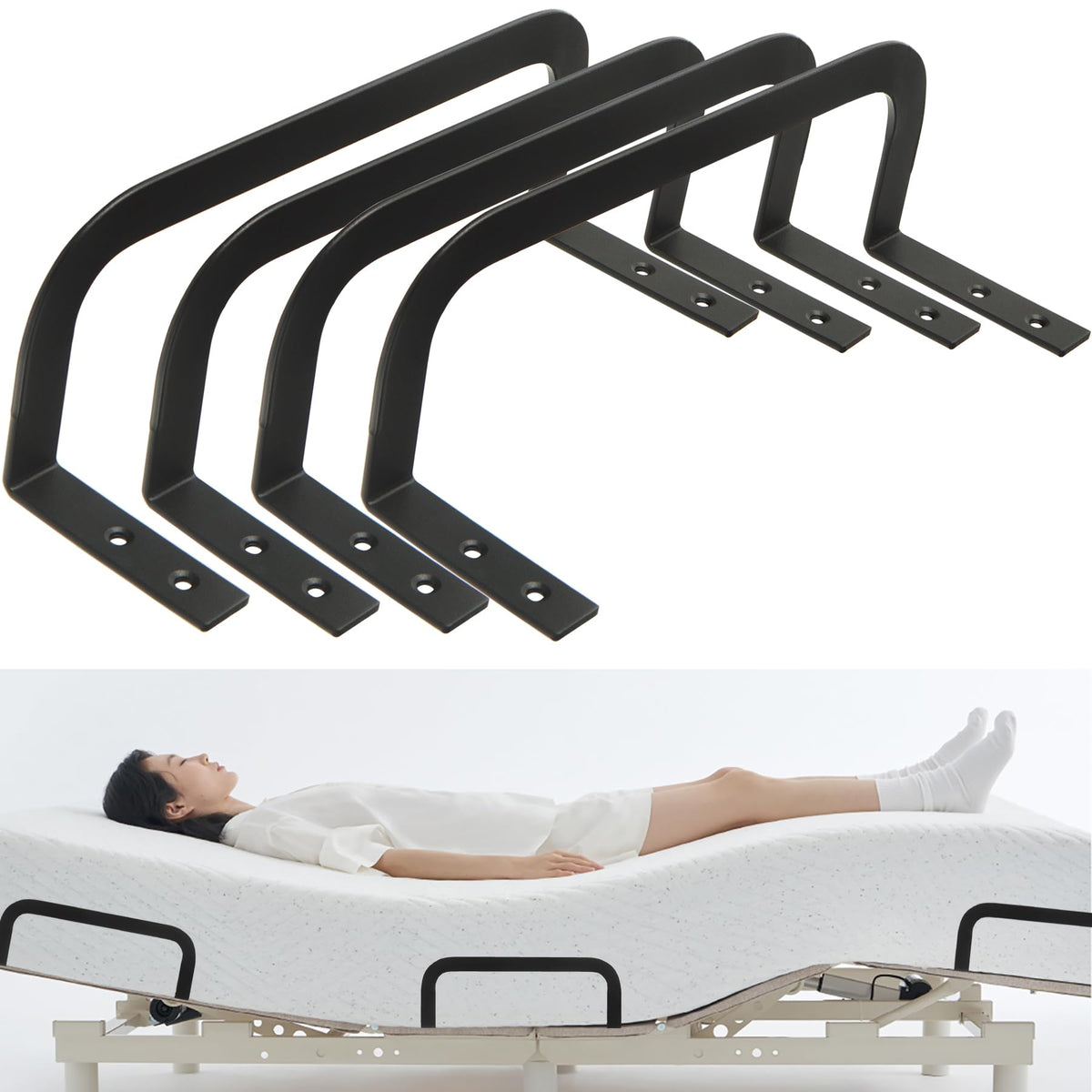 KOXHERO mattress retainer bracket assembly keeps mattresses aligned on platform beds.