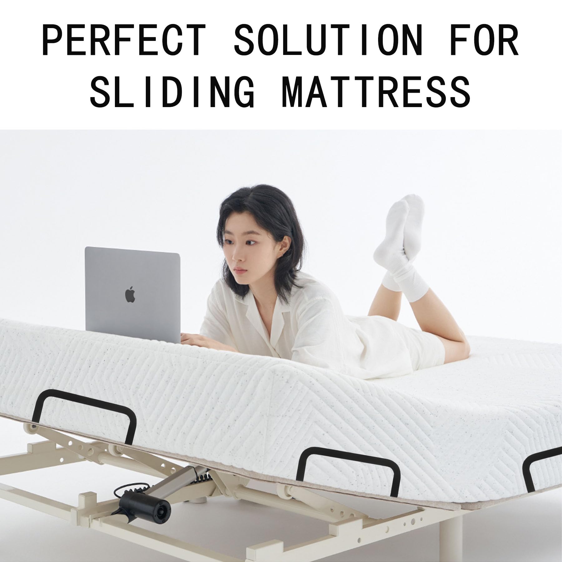 KOXHERO mattress retainer bracket close-up reveals heavy-duty carbon steel durability.