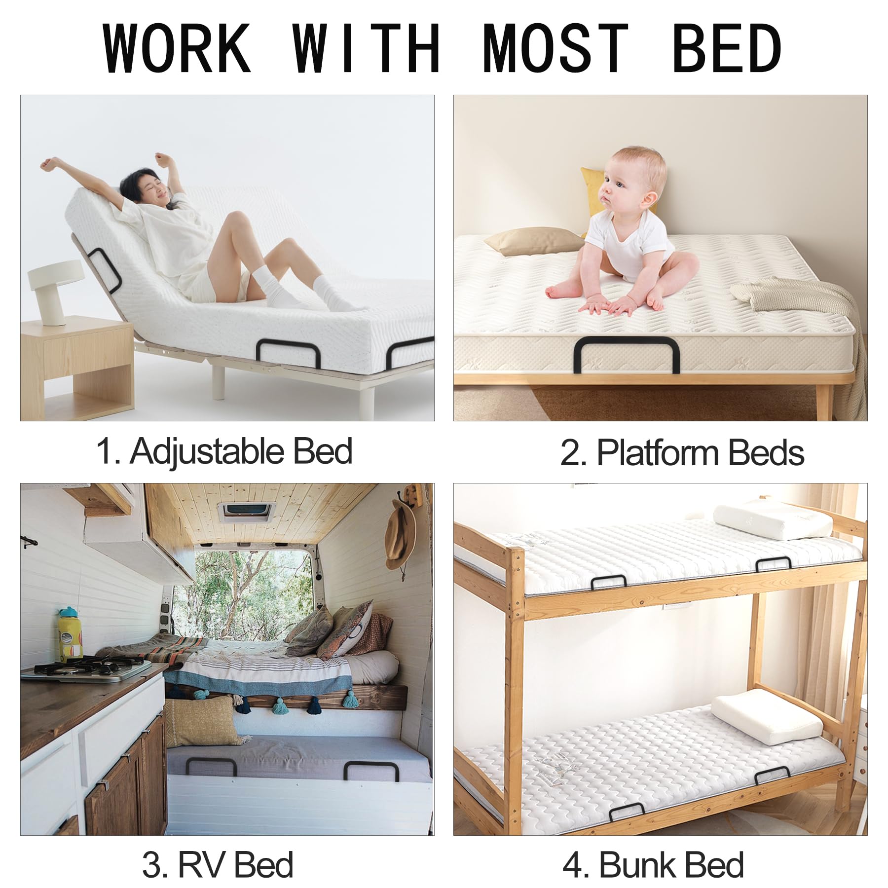 KOXHERO RV bed setup shows the bracket preventing mattress movement during travel.