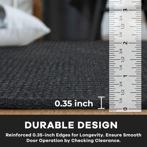 KOZYFLY black and dark grey mat adds modern style to porch or kitchen.