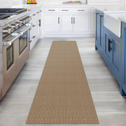 KOZYFLY braided cotton rug with reinforced edges for durability