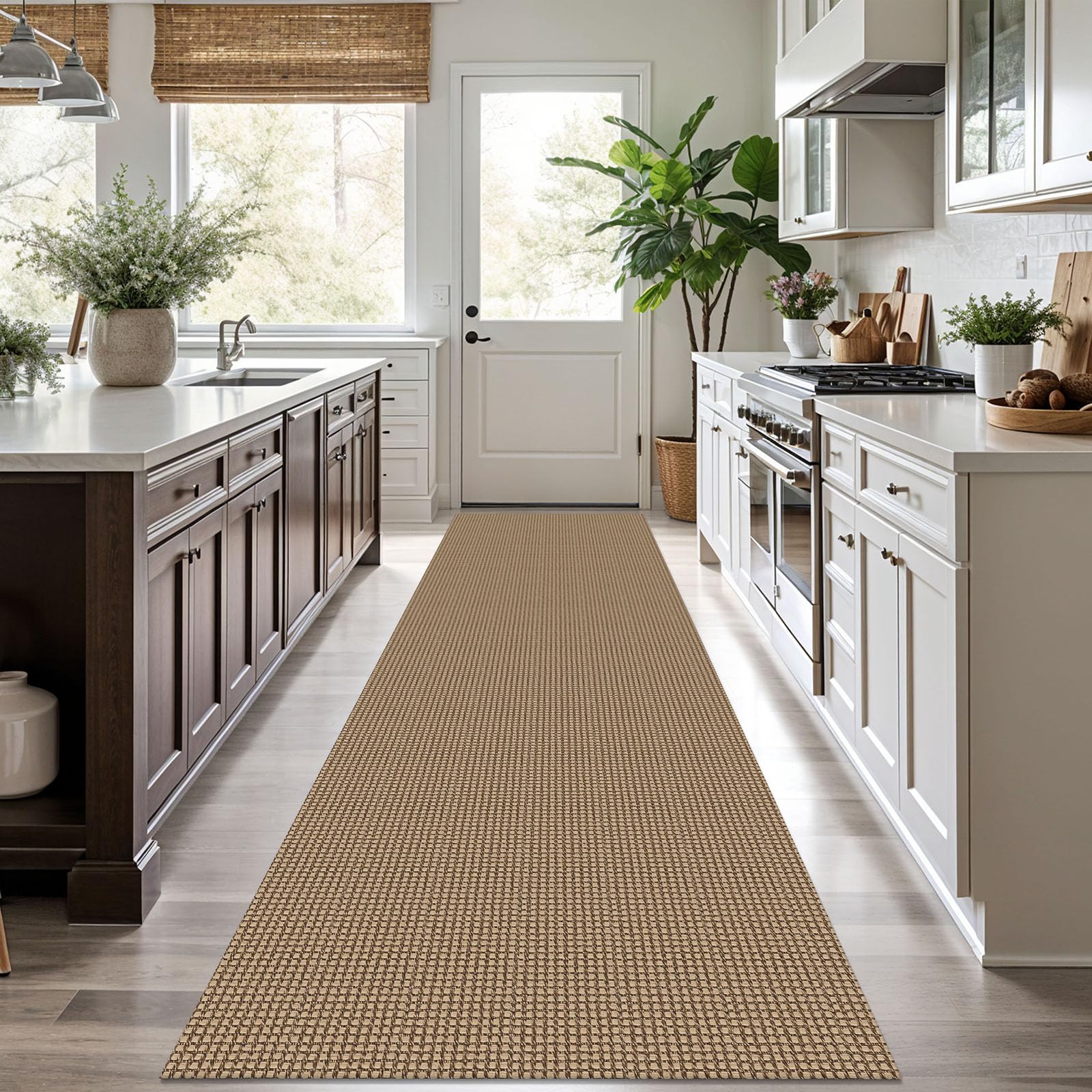 KOZYFLY non-slip backing on the hallway runner improves stability