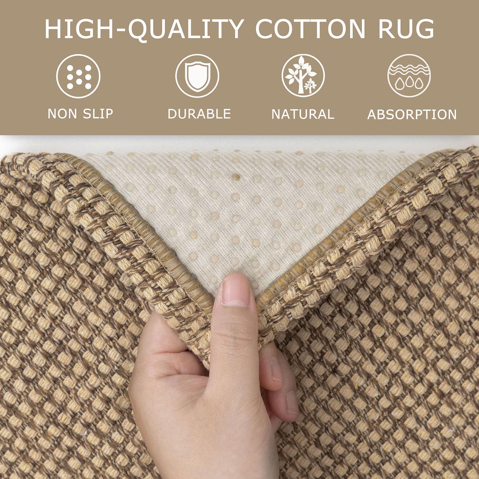 Kitchen or entry area versatile rug adds comfort underfoot.