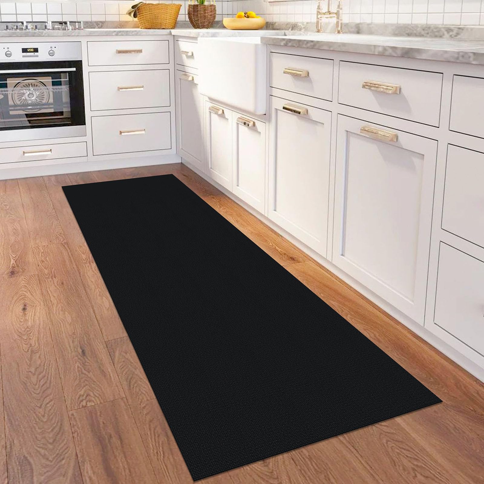 KOZYFLY braided cotton runner in hallway highlights soft underfoot comfort.