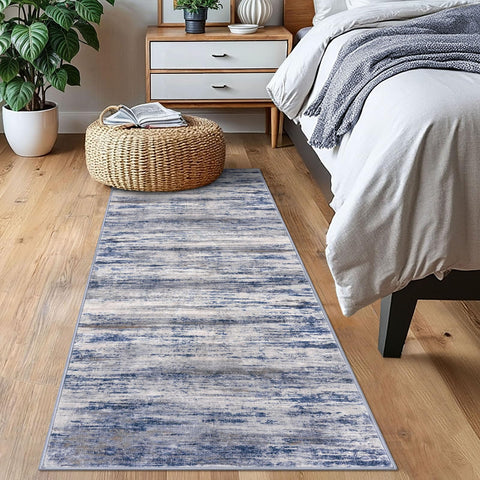 KOZYFLY entryway setup using rug to define space and reduce noise.