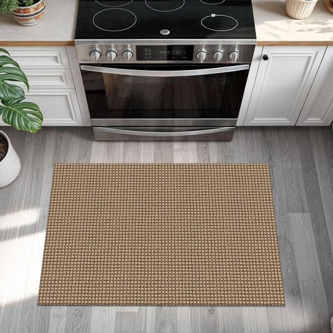 KOZYFLY door mat side view showing slim profile for under-door clearance