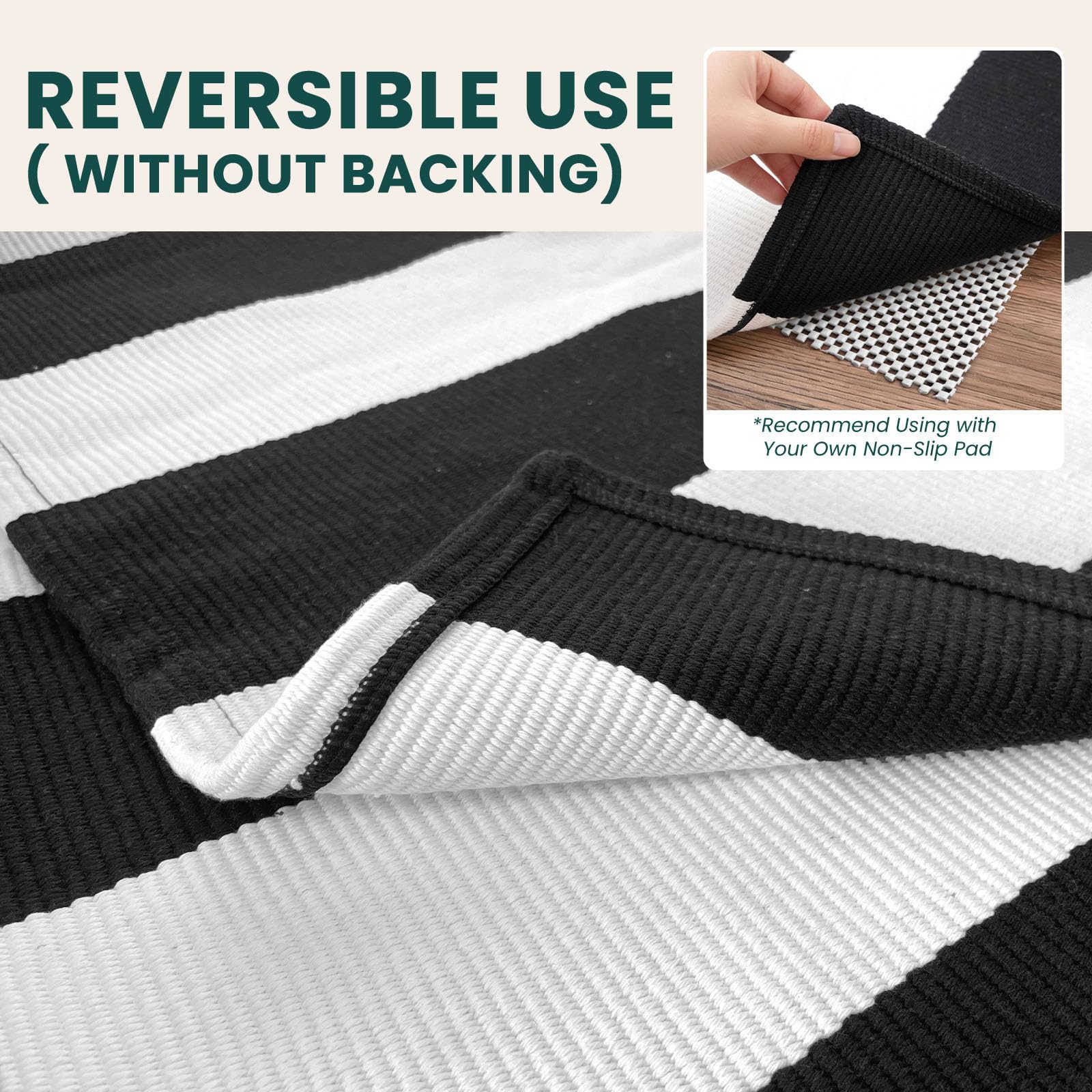 KOZYFLY indoor outdoor rug suitable for patios and kitchens, adding style with minimal effort.