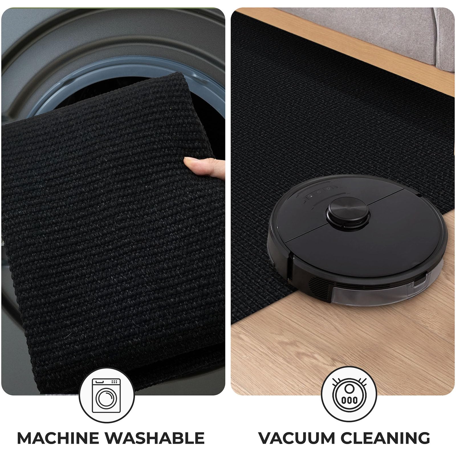 KOZYFLY machine washable rug simplifies cleaning routines.