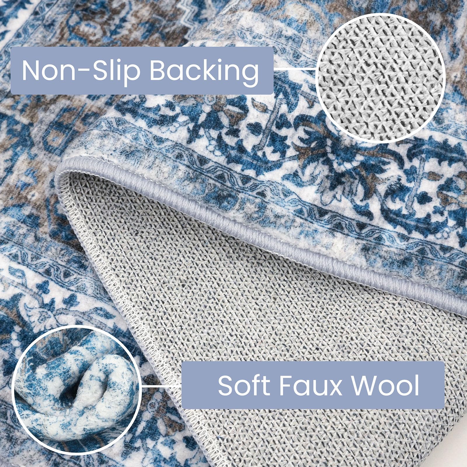 KOZYFLY machine-washable rug for easy, everyday cleaning