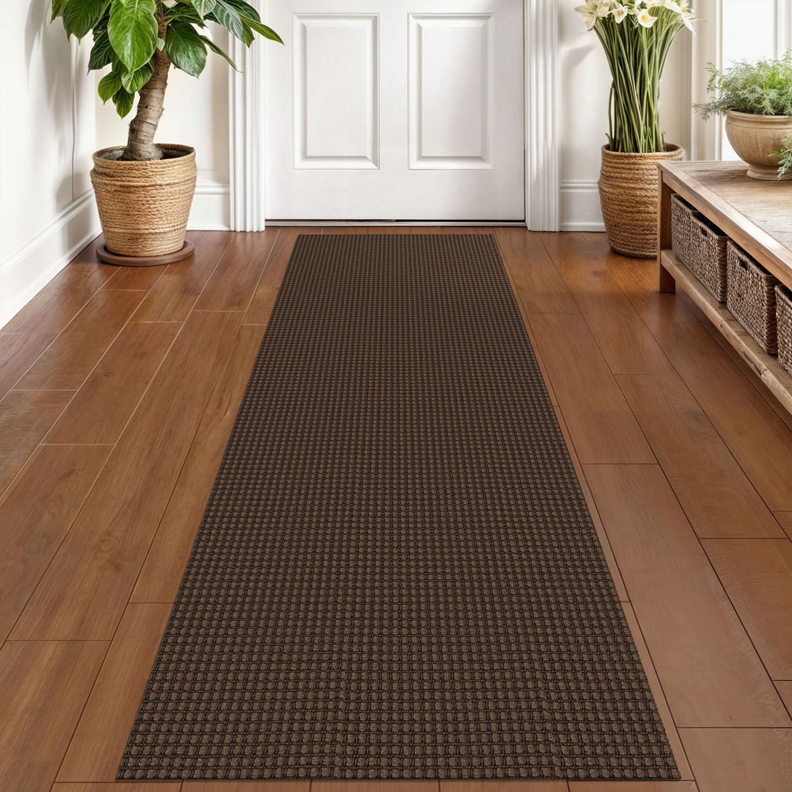 KOZYFLY non-printed sturdy cotton rug with durable texture.