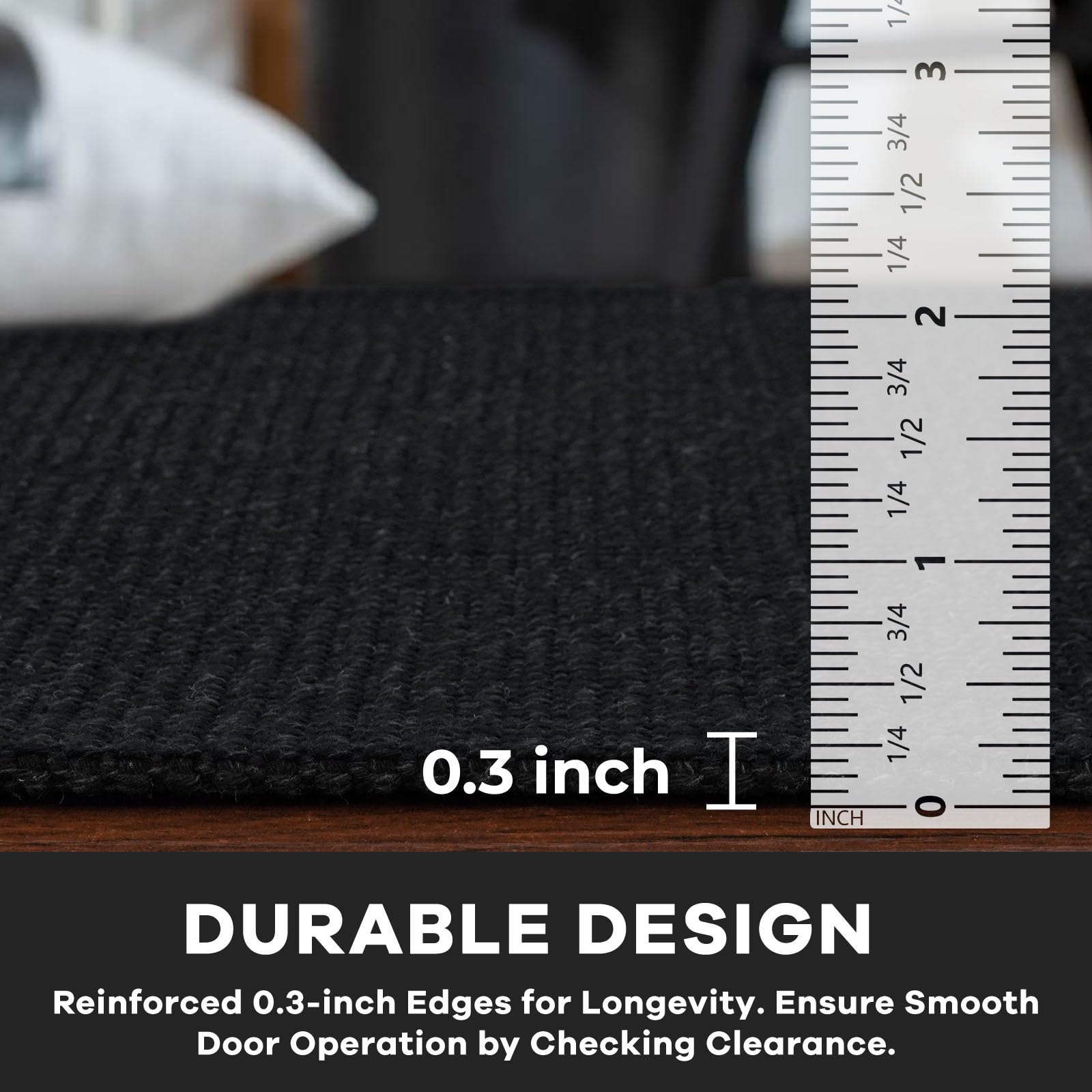 KOZYFLY non-slip backing keeps the rug in place.