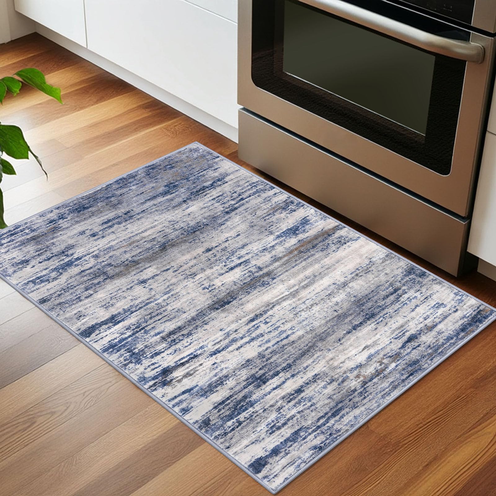 KOZYFLY non-slip backing rug stays put on floors for safety.