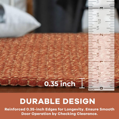 KOZYFLY orange-tan colorway highlighting warm, inviting entryway tone.