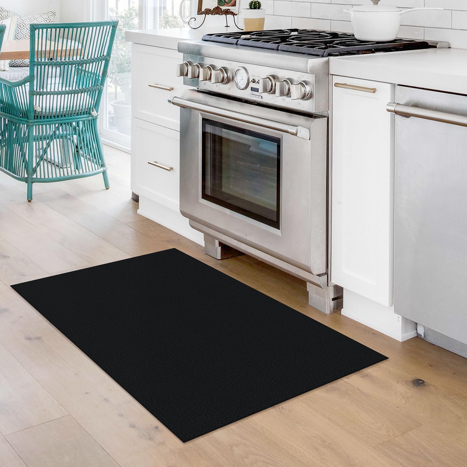 KOZYFLY rug non-slip backing demonstrates stability for high-traffic areas