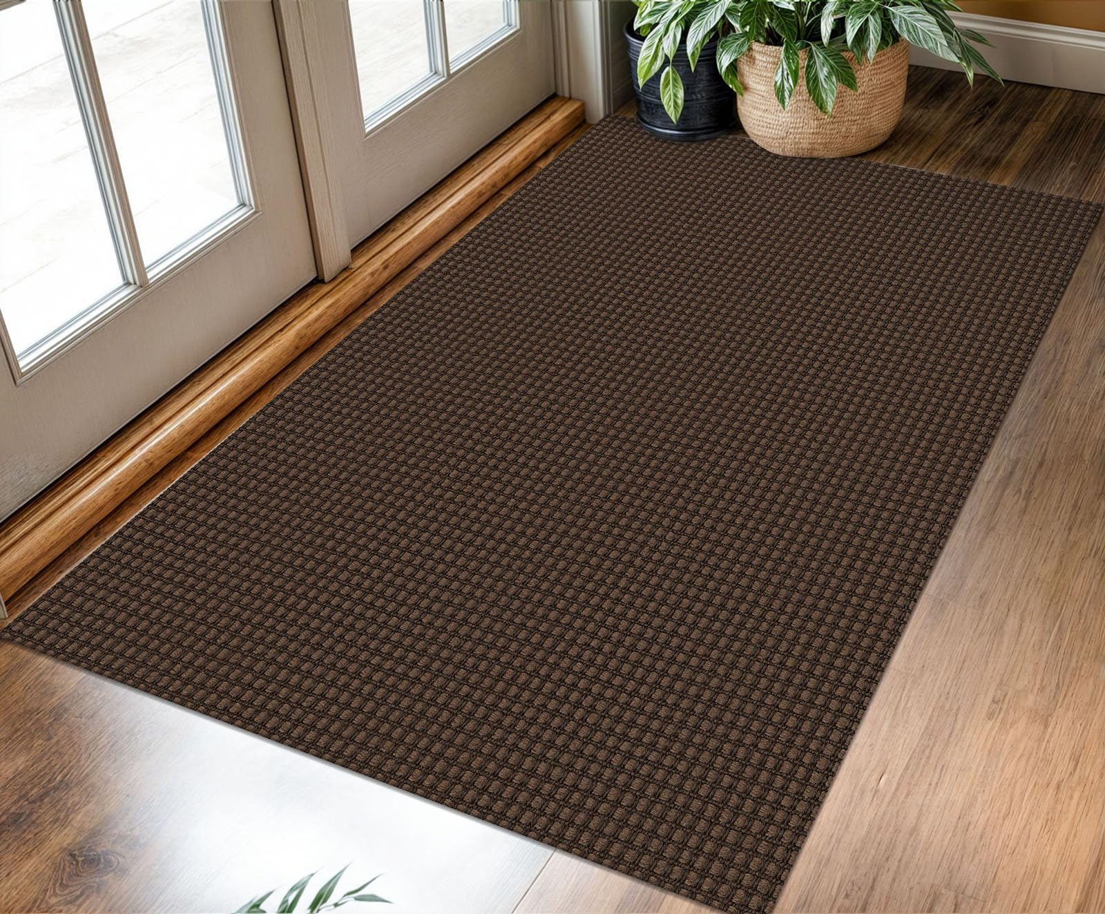 KOZYFLY Rugs-farmhouse-geometric-pattern adds visual interest to decor.