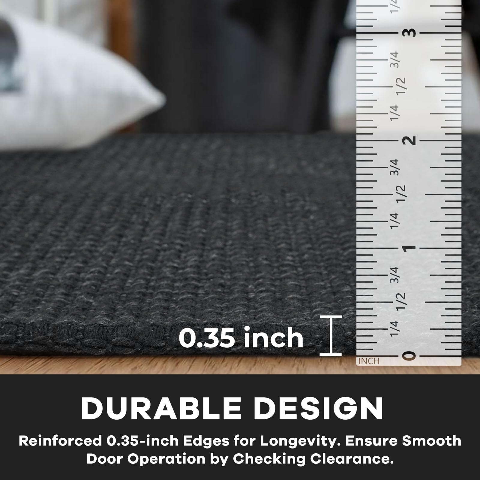 KOZYFLY runners black/dark grey color for sleek modern entryways and kitchens