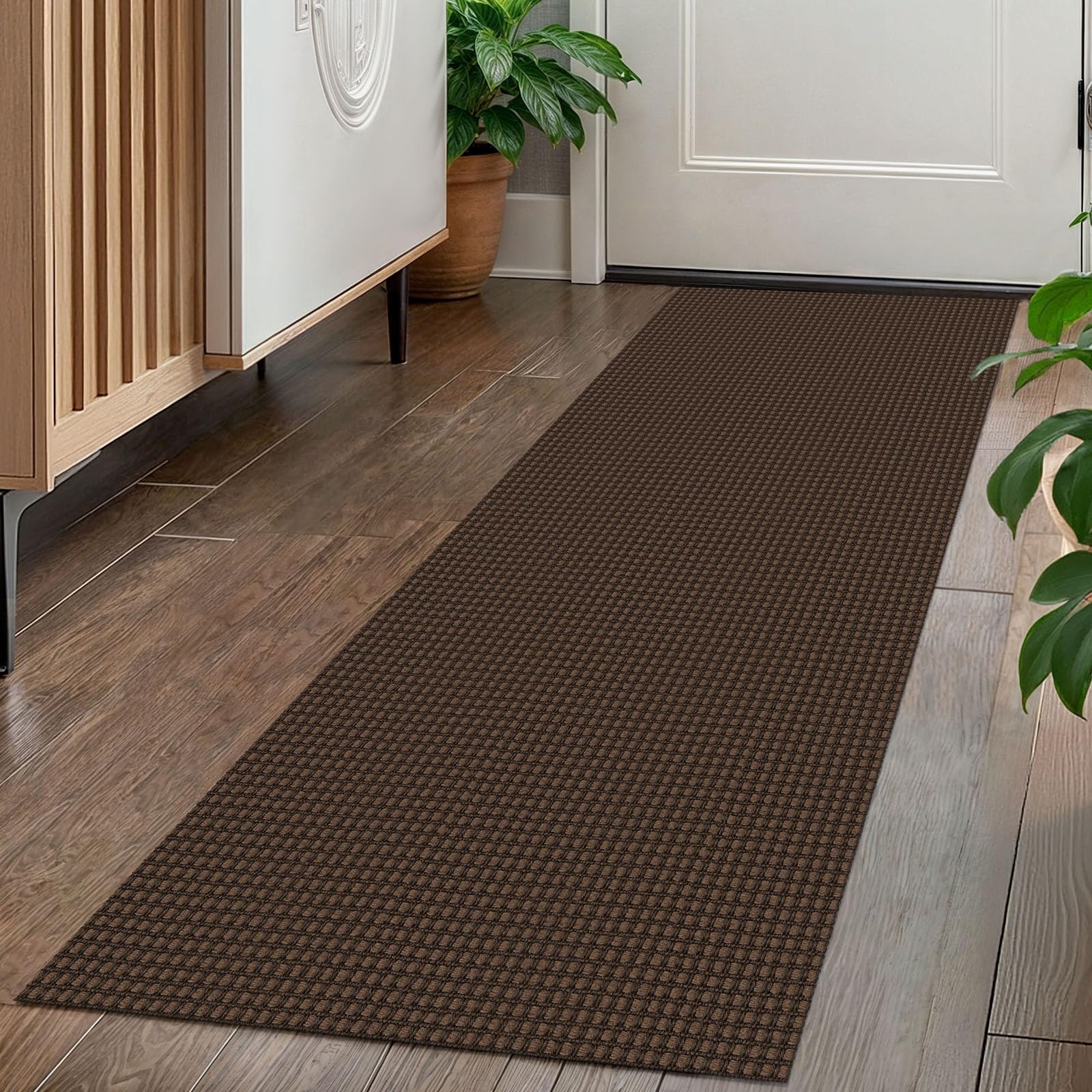 KOZYFLY Runners for Hallways close-up shows durable cotton weave for high-traffic areas.