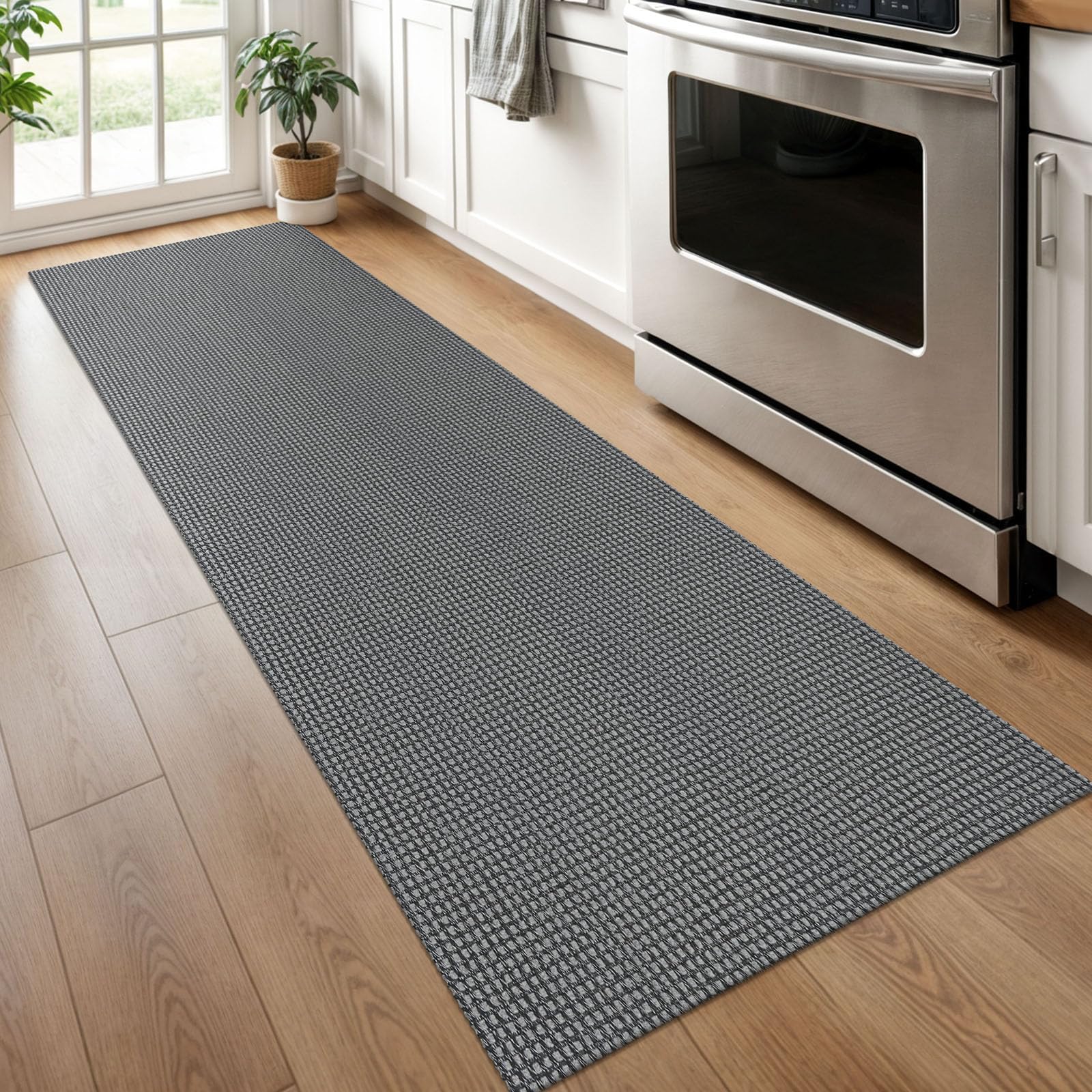 KOZYFLY rug back with non-slip rubber backing in action.