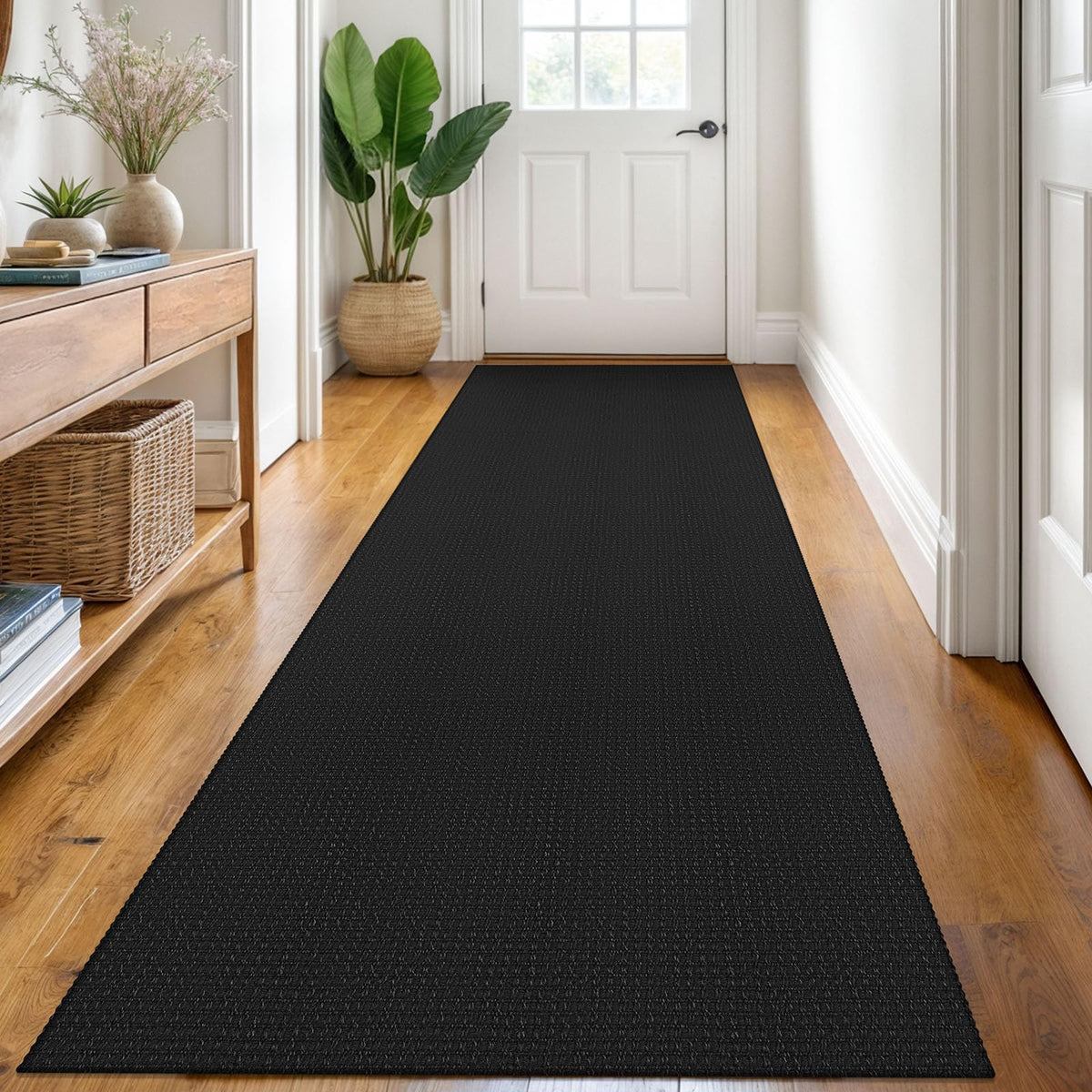 Kozyfly hallway runner 3x8 braided cotton texture for busy entryways.
